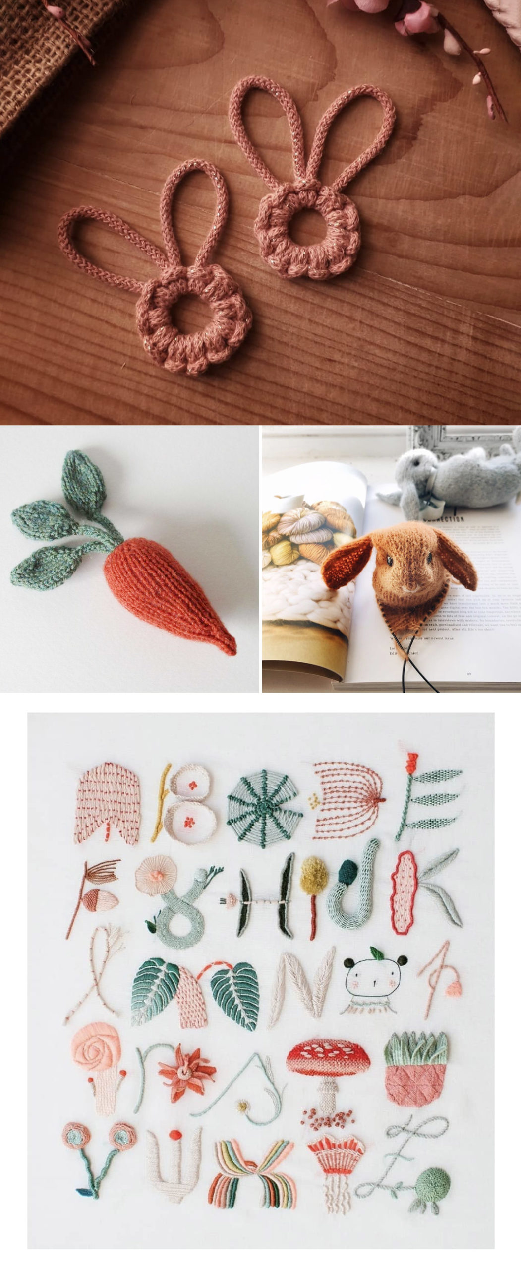 Easter finds Koel Magazine - Easter crafts needlework crochet punch needle